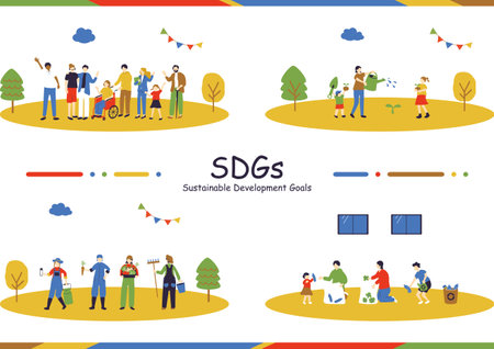 SDGs Sustainable Societyのイラスト素材