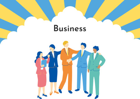Business people. Group of business people. Vector illustration in flat styleのイラスト素材