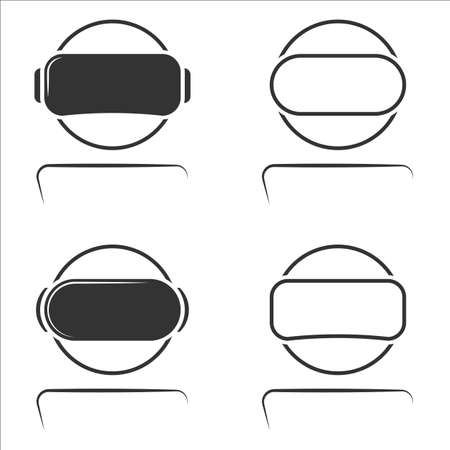 virtual reality iconのイラスト素材