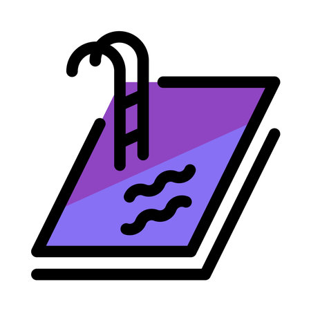 simple vector icon swimming poolのイラスト素材