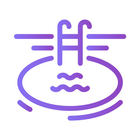 simple vector icon swimming poolのイラスト素材