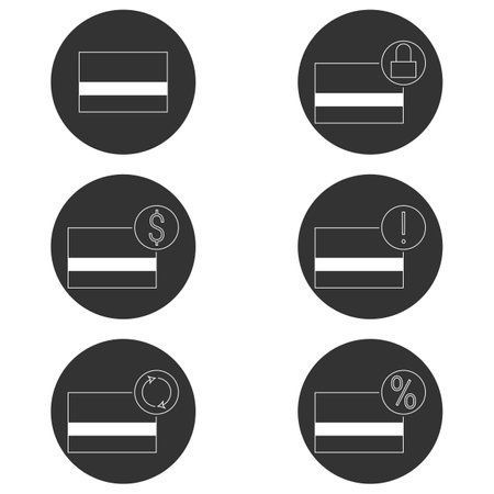 Set of objects on the theme of bank cardのイラスト素材