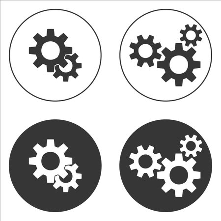 Set of objects on the theme of settingsのイラスト素材