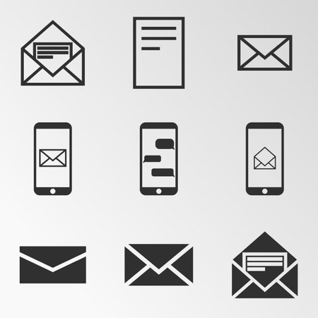 Set of objects on the theme of messageのイラスト素材