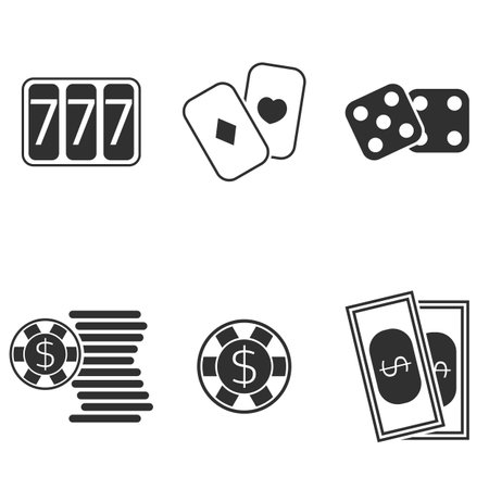 Set of objects on the theme of casinoのイラスト素材