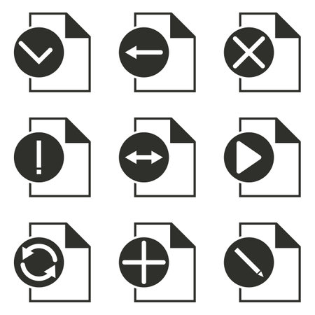 Set of objects on the theme of fileのイラスト素材