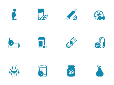 Flat illustration on a theme weight lossのイラスト素材