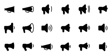 Flat illustration on a theme megaphoneのイラスト素材