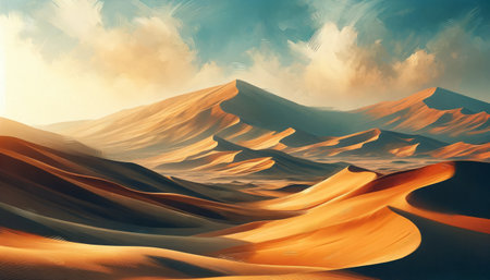 Illustration on the theme, desert landscapeの素材