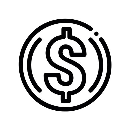A minimal symbol representing a subject coinのイラスト素材