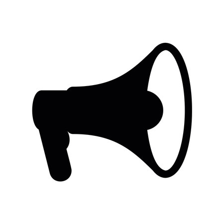 Megaphone icon with outline style suggesting sound output or functionのイラスト素材