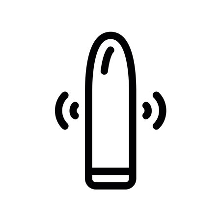 Outline icon of a compact vibrating device for personal stimulation useのイラスト素材