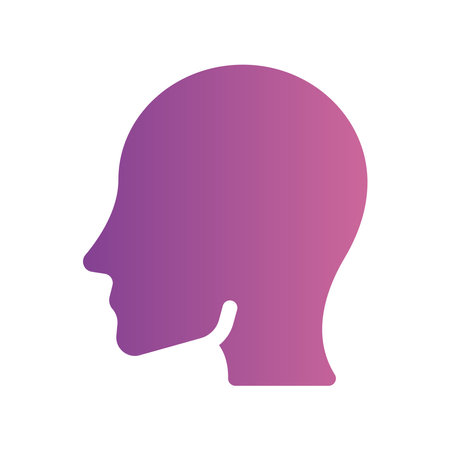 A straightforward icon for the human headのイラスト素材
