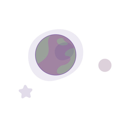 Simple icon space, planet, a simple illustration