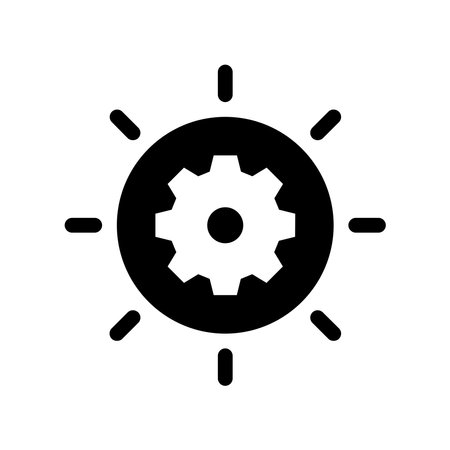 A simple icon that symbolizes sun, settingのイラスト素材