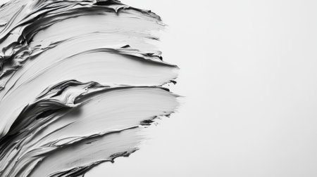 Abstract white paint strokes on a clean backgroundの素材