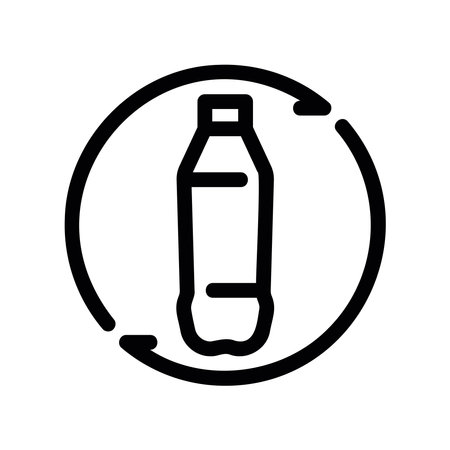 Symbol representing recyclable materials or refillable container encouraging reuse cycleのイラスト素材