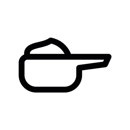 Kitchen Utensil Holding Supplement Dose Simple Line Art Vector Graphicのイラスト素材