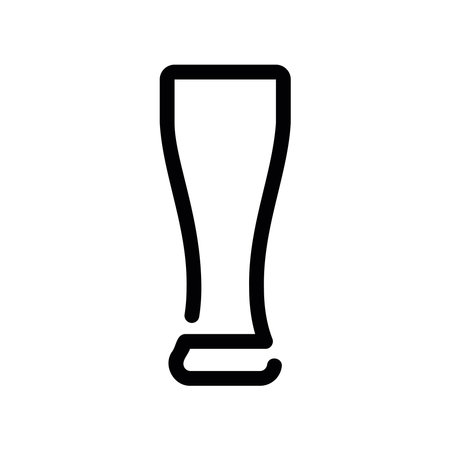 Slender Beer Glass Graphic Vector Illustration Bar Beverage Designのイラスト素材