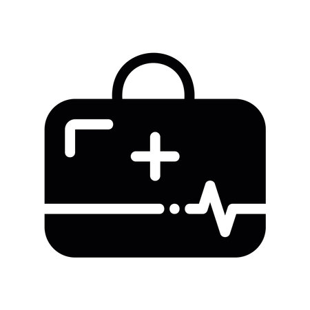 Doctor's Bag Graphic Representation for Healthcare or Emergency Useのイラスト素材