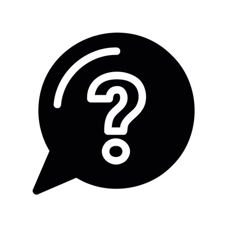 Monochromatic Graphic Icon Representing a Query or Help Request Chatのイラスト素材