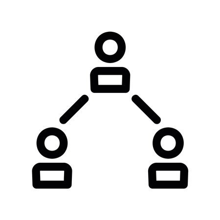 Minimalist Line Art Symbol Representing a Basic Hierarchy or Teamのイラスト素材