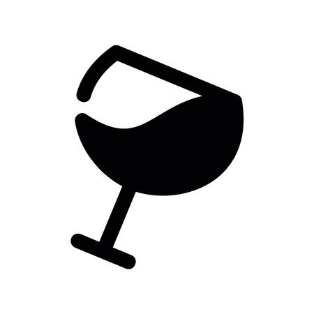 Stylized Representation of an Upset Wine Glassのイラスト素材