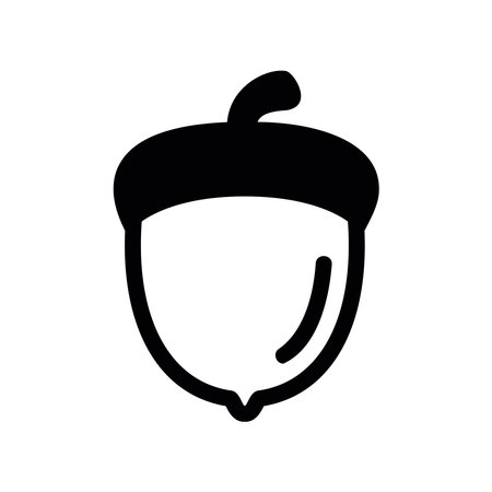 Minimalist Graphic Representing a Seed from an Oak Treeのイラスト素材