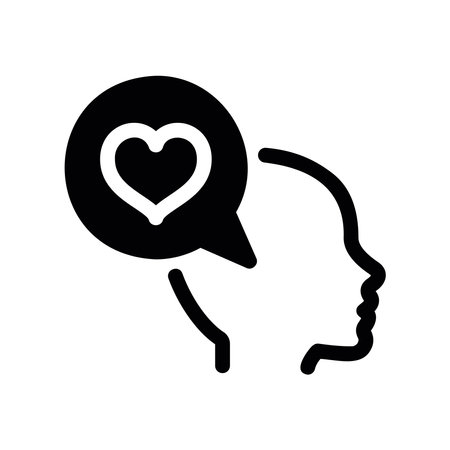 Expressing Affection Icon Profile Thinking or Speaking Loveのイラスト素材