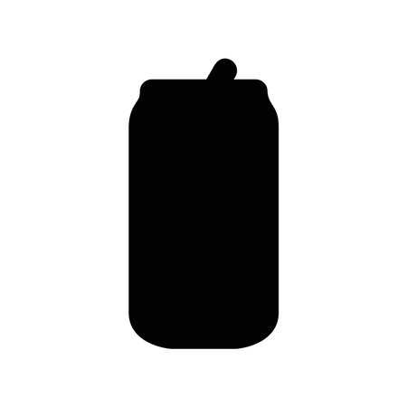 Monochromatic Aluminum Drink Container Icon for Refreshmentsのイラスト素材
