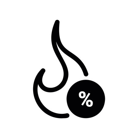 Burning Rate or Discount Percentage with Fire Graphicのイラスト素材
