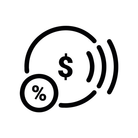 Payment Update or Transaction Signal Represented by Sound Wavesのイラスト素材
