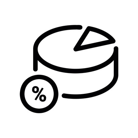 Market Share or Budget Allocation Illustrated with a Diagram Iconのイラスト素材
