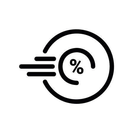 Percentage Increase Symbol with Motion Lines for Quick Progressのイラスト素材