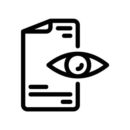 Proofreading a Financial Report or Contract Line Art Graphicのイラスト素材