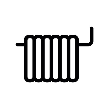Simple vector black icon radiator, batteryのイラスト素材