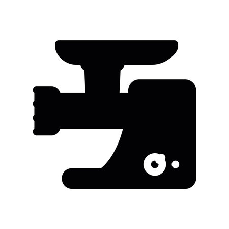 Simple vector black icon meat grinderのイラスト素材