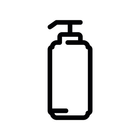 Line art illustration of a hand sanitizer or cosmetic containerのイラスト素材