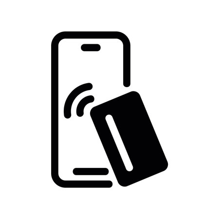Solid Glyph Representation of Mobile Financial Transactionのイラスト素材