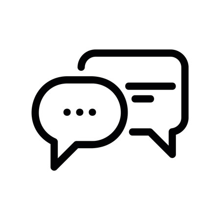 Dynamic Duo of Conversational Icons Symbolizing Dialogue Exchangeのイラスト素材