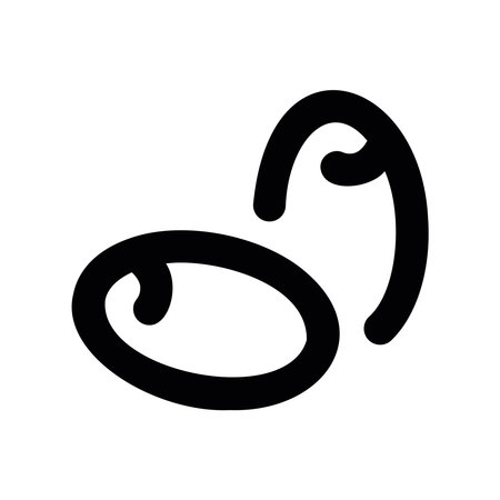 Stylized Graphic Illustration of Two Distinct Olive Shapesのイラスト素材