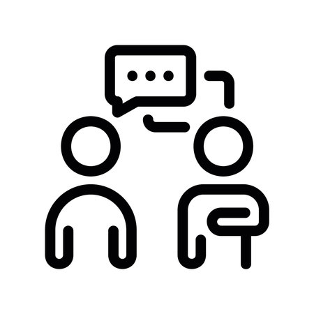 Symbol for discussion, feedback, consultation, or an interviewのイラスト素材
