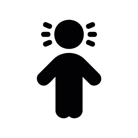 Icon Representing an Overwhelmed Mind, Anxiety, or a Bright Ideaのイラスト素材