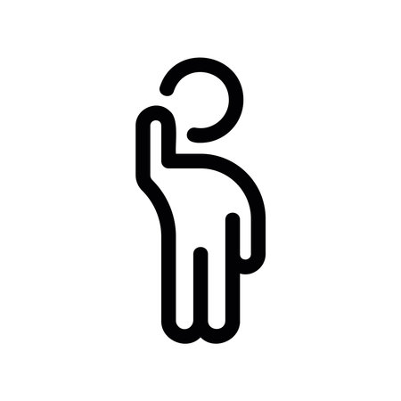 Stylized figure with a raised arm, a symbol for getting attentionのイラスト素材