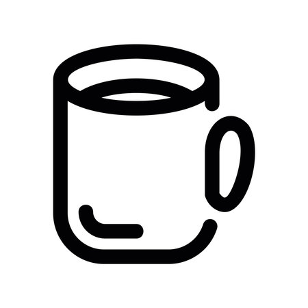 Outline of a cup with a handle for coffee or teaのイラスト素材