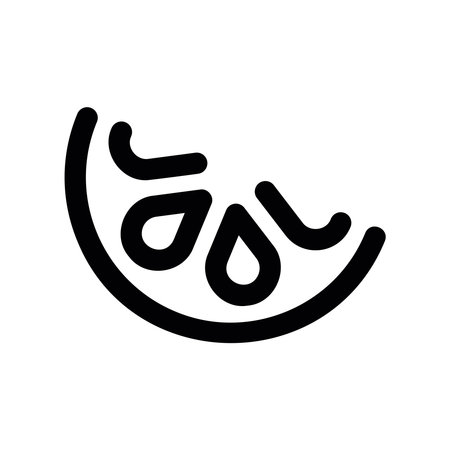 Minimalist outline icon representing a fresh sour lemon sliceのイラスト素材