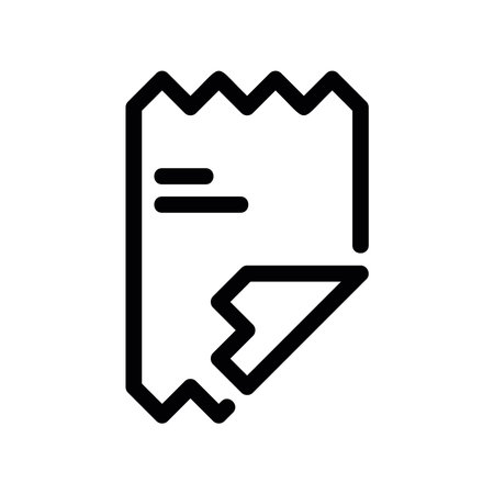 Jagged Edge Document with Text as an Adhesive Labelのイラスト素材