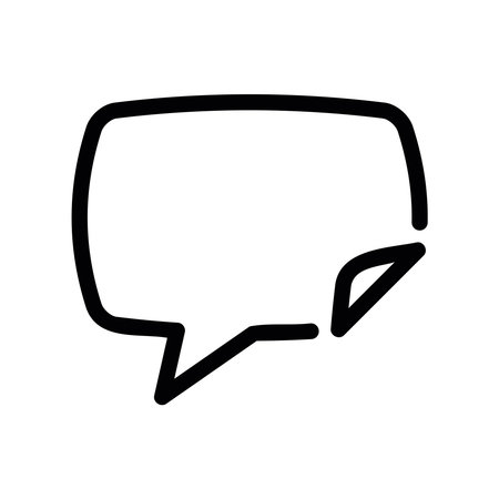 Minimalist Chat or Message Icon as a Peeling Adhesive Labelのイラスト素材