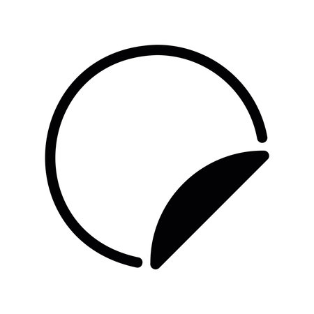 Round Note Icon with a Curled Upper Right Cornerのイラスト素材