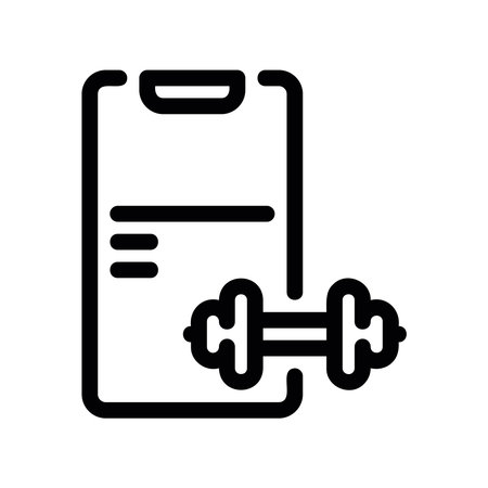 Workout Log Symbol for Tracking Exercise and Gym Progressのイラスト素材